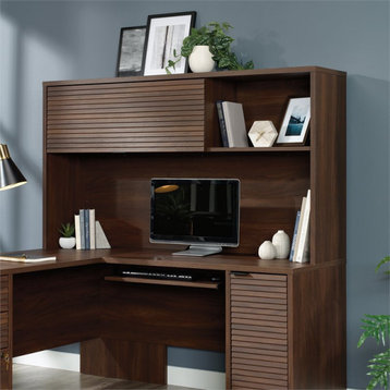 Sauder Englewood Engineered Wood Desk Hutch in Spiced Mahogany