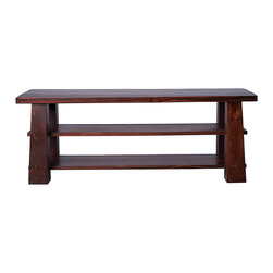 "Kyusai" Entryway Bench - COLOR: Fire Brown - Accent And Storage Benches