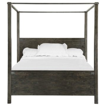 Emma Mason Signature Alabastros Queen Poster Bed in Weathered Charcoal