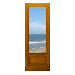 FD1LPB - MAHOGANY 1-LITE EXTERIOR FRENCH DOOR PANEL BOTTOM DUAL CLEAR TEMPERED GLASS (8-0FT) (1-3/4") - Windows And Doors