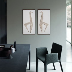 "Orses" Diptych - Paintings