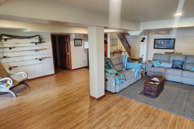 Inspiration for a transitional basement remodel in Other