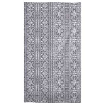 Dark Gray Tribal 58 x 102 Outdoor Tablecloth
