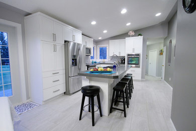 Minimalist kitchen photo in Calgary