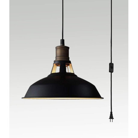 Barn Mini Metal Pendant Light 1 Light, Plug-in