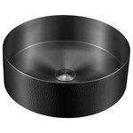 Karran USA - Karran Cinox Stainless Steel Round Vessel Sink, Gunmetal Grey - The Karran CCV100GG vessel sink, a part of the esteemed Cinox Collection, offers a contemporary twist with its Gunmetal Grey finish. This round sink combines the sleekness of modern design with the robustness of stainless steel. Its sophisticated Gunmetal Grey finish brings a unique, industrial chic aesthetic to any residential bathroom. Measuring L 15 x W 15 x H 4-3/8 inches, the CCV100GG is designed to fit seamlessly into various bathroom spaces while providing a significant visual impact. The vessel mount installation sits prominently on the countertop, making the sink a standout feature and epitomizing Karran's dedication to innovative and stylish bathroom solutions.
