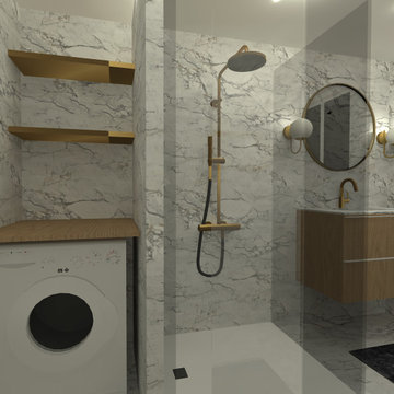Rénovation d'une salle d'eau style luxieux