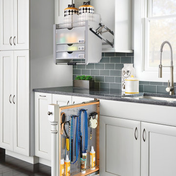 Wood and Stainless Steel Pull Out Base Filler for New Kitchen Applications