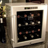 SNO 16 Bottles Wine Cooler w Lock in Platinum Finish