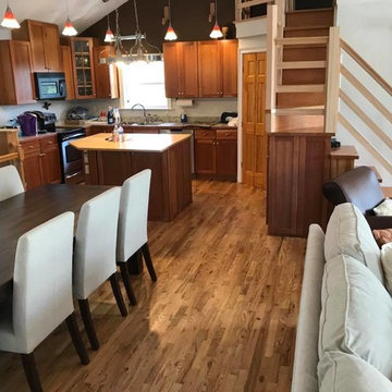 Rustic Red Oak with Golden Oak stain