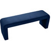 Minimalist Velvet Upholstered Bench, Navy