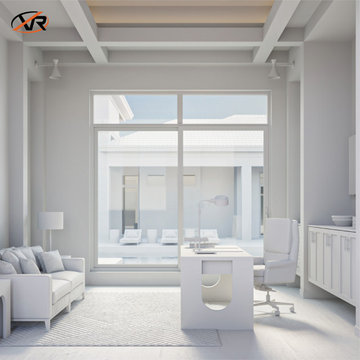 Modern Home Office 3D Rendering