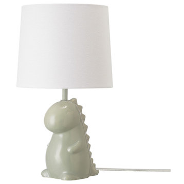 Tommy Dinosaur 16" Green Ceramic Table Lamp