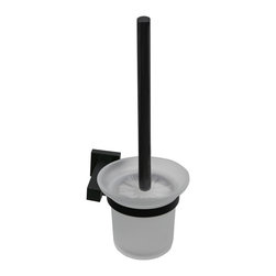 Round Matte Black Toilet Brush SKU: MTO01-R - Toilet Brushes & Holders