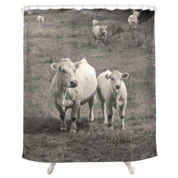 White Cows Shower Curtain