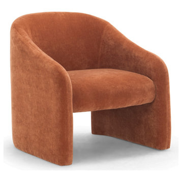 Metro Aksel Accent Chair Rust Upholstery