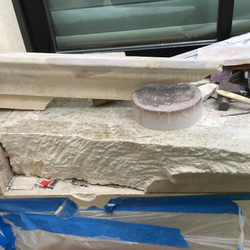 Texas Crème Limestone Sill Repair