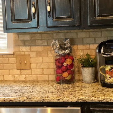 Travertine Tile Backsplash