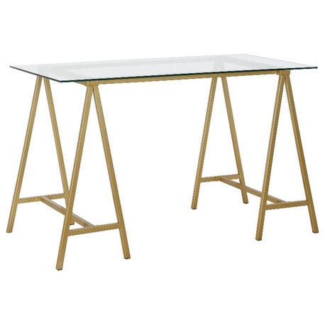 Henn&Hart 48" Gold Desk