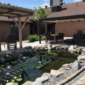 Retirement home pond & entrance