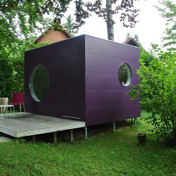 Büro in aubergine Kubus II