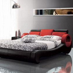 9026 Modern Leather Bed - Beds