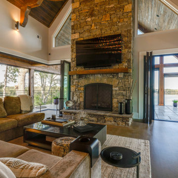 A Waterfront Retreat with 280-Degree Views via Open Corner Glass NanaWall Doors