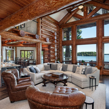 North Carolina Handcrafted Log Home - Lake Gaston Residence