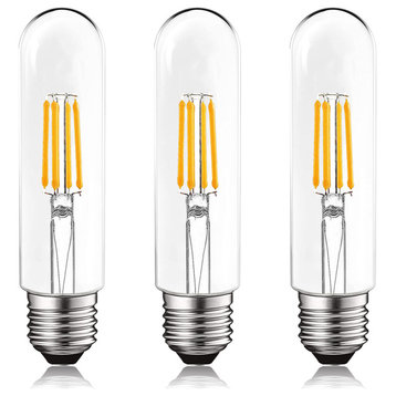 Luxrite T10 LED Tubular Edison Light Bulb 5W=60W Warm White Damp Rated 3 Pack