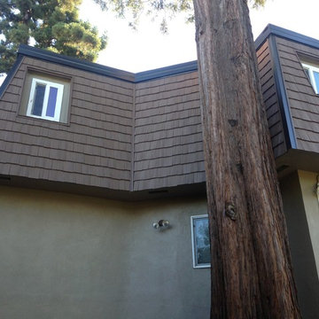 Polymer Shingle Siding for Mansard Roof in Bay Area
