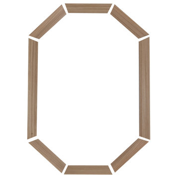 Trim Kit for Wood Stationary Octagon Windows, Elongated Size, Oak