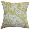 Baniyala Floral Pillow Celery 18"x18"