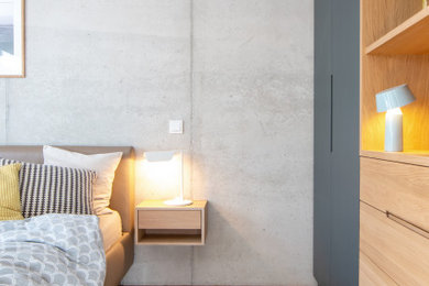 ミュンヘンにある中くらいなコンテンポラリースタイルのおしゃれな主寝室のインテリア