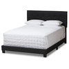 Brookfield Contemporary Upholstered Grid-tufting Queen Size Bed, Charcoal Grey