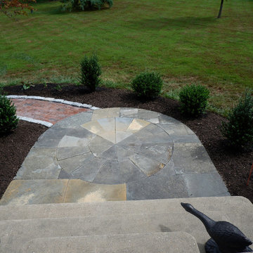 Front entrance walkways and landscape plantings