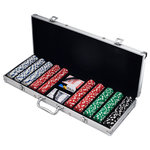 Trademark Poker - 500 11.5g Dice-Style Poker Chip Set in Aluminum Case by Trademark Poker - Included in this set are 500 Dice Style Casino Weight Poker Chips in the following colors: