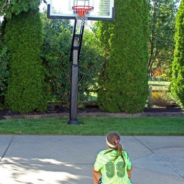 Jay H's Pro Dunk Gold Basketball System on a 30x25 in Hainesport, NJ