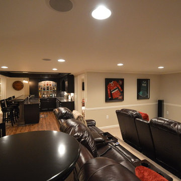 Basement Theater With Neighboring Bar