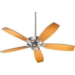 Quorum - Quorum 64525-65 Soho - 52" Ceiling Fan - Limited Lifetime Motor Warranty  5 Blades  13.5-Degree Blade Pitch  " of Lead Wire  4" & 6" Downrod Included  52" Blade Sweep  Blade Type 5-52" with Special Tip  172x14mm Motor Size / Reversible  16 Poles  .51/.36/.20 AMPS on H - L   61/33/8 WATTS on H - L  160/110/62 RPM on H - L.  Rod Length(s): 4 x 6Soho 52" Ceiling Fan Satin Nickel *UL Approved: YES *Energy Star Qualified: n/a  *ADA Certified: n/a  *Number of Lights:   *Bulb Included:No *Bulb Type:No *Finish Type:Satin Nickel