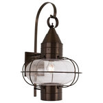 Norwell Lighting - Norwell Lighting 1509-BR-CL Classic Onion - One Light Large Outdoor Wall Mount - The Classic Onion, crafted of solid brass, continuClassic Onion One Li Choose Your Option *UL: Suitable for wet locations Energy Star Qualified: n/a ADA Certified: n/a  *Number of Lights: Lamp: 1-*Wattage:100w Edison bulb(s) *Bulb Included:No *Bulb Type:Edison *Finish Type:Black