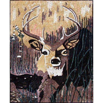 Mosaic Mural, Reindeer, 41"x51"
