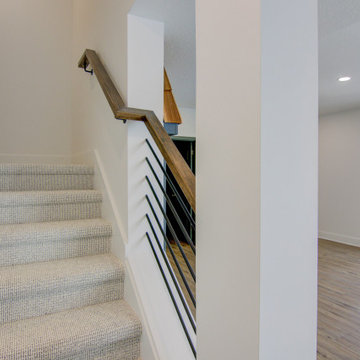 Cozy Basement Remodel with Custom Touches