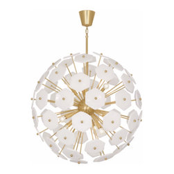 Robert Abbey - Jonathan Adler Brass Globe Pendant - Round - Chandeliers