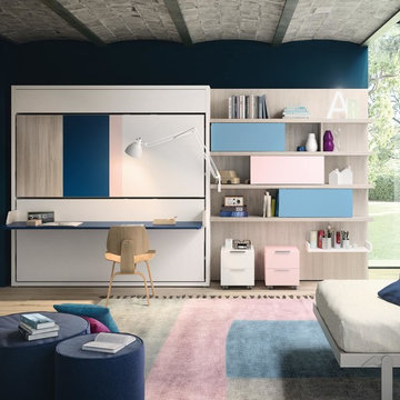 Designer Kinderzimmer mit platzsparendem Etagenbett