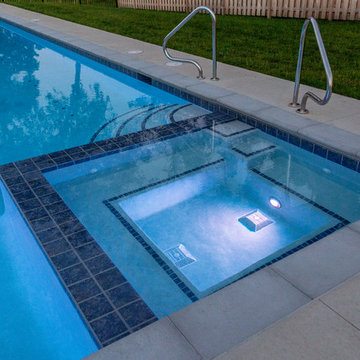 Barrington, IL Lap Pool with Interior Hot Tub