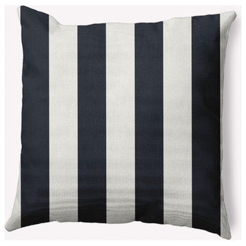 26x26" Graduated Stripe Nautical Decorative Indoor Pillow, Shark Blue