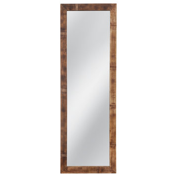 Weathered Reclaimed Wood Floor Mirror