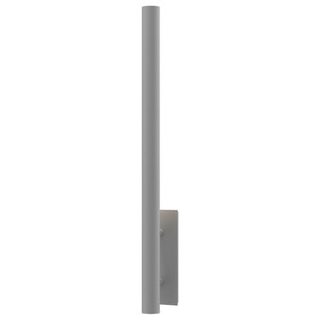 Flue 40" LED Sconce, Textured Gray