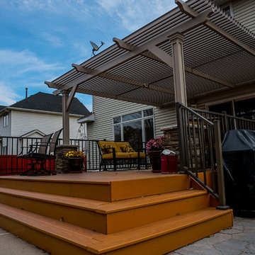 Attached Louvered Roof On a Raised Patio