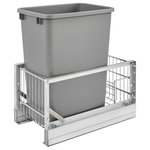 Rev-A-Shelf - Pull Out Double Trash/Waste Container With Soft Close, Silver, 35 qt./8.75 gal - Italian influenced and crafted with sturdy aluminum frame, Rev-A-Shelf's 5349 series offers the utmost luxury and function with its full extension soft-close slides. Polymer bins are perfect for small and  large families and are easily removable for cleaning.   Finish your installation by attaching your own cabinet door with the provided hardware. Available in various colors, heights and widths.